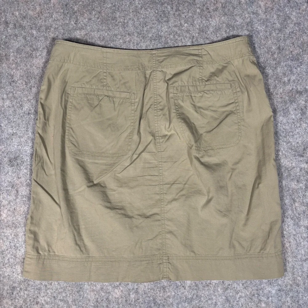 J.Jill Cargo Skirt Women 10 Olive‎ Green Drawstring Cotton Stretch Utility Mini